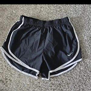 Nike Women's Black and White Athletic Shorts Nike Logo